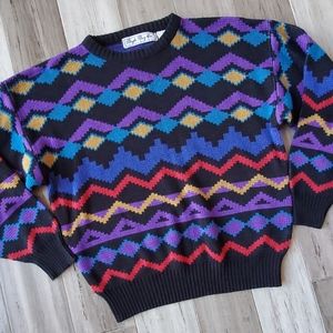 Rare Vintage Bugle Boy Co. Graphic Print Sweater